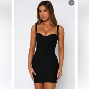 In search of White fox Oh My Love Bandage Mini Dress Black in size XS